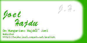 joel hajdu business card